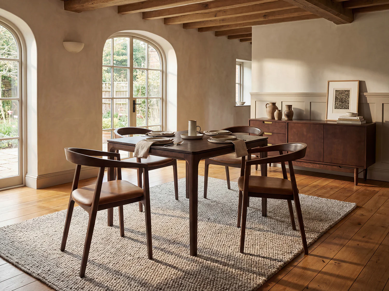 Dining Table 01 Extending Dining Table, Walnut / 4-6 seater - Image 3
