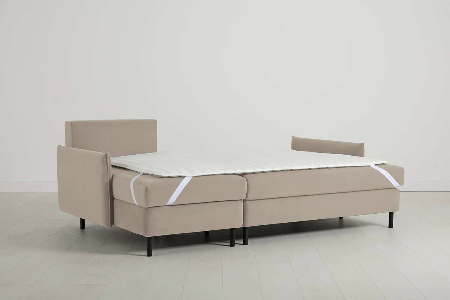 Model 12 Sofa Bed with Storage 3 Seater Left Chaise, Bone - Image 12