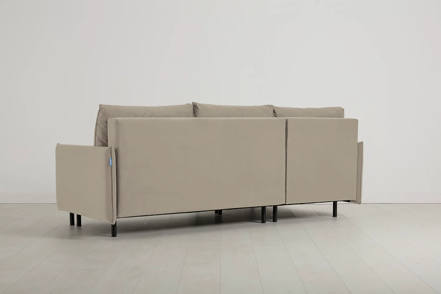 Model 12 Sofa Bed with Storage 3 Seater Left Chaise, Bone - Image 5