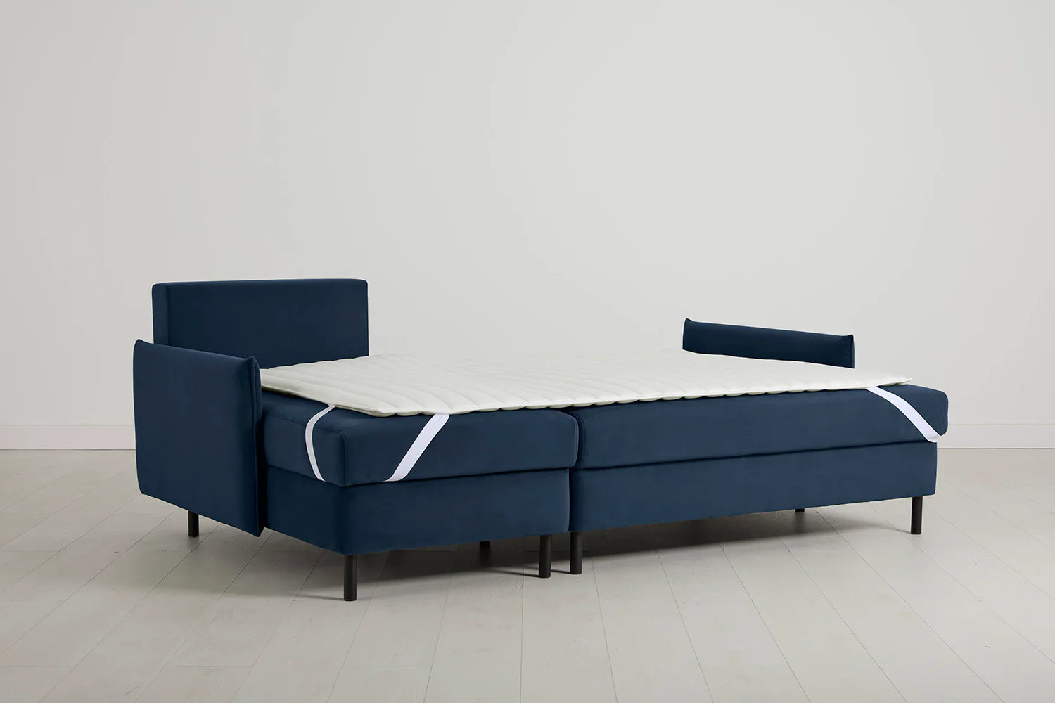 Model 12 Sofa Bed with Storage 3 Seater Left Chaise, Indigo - Image 10