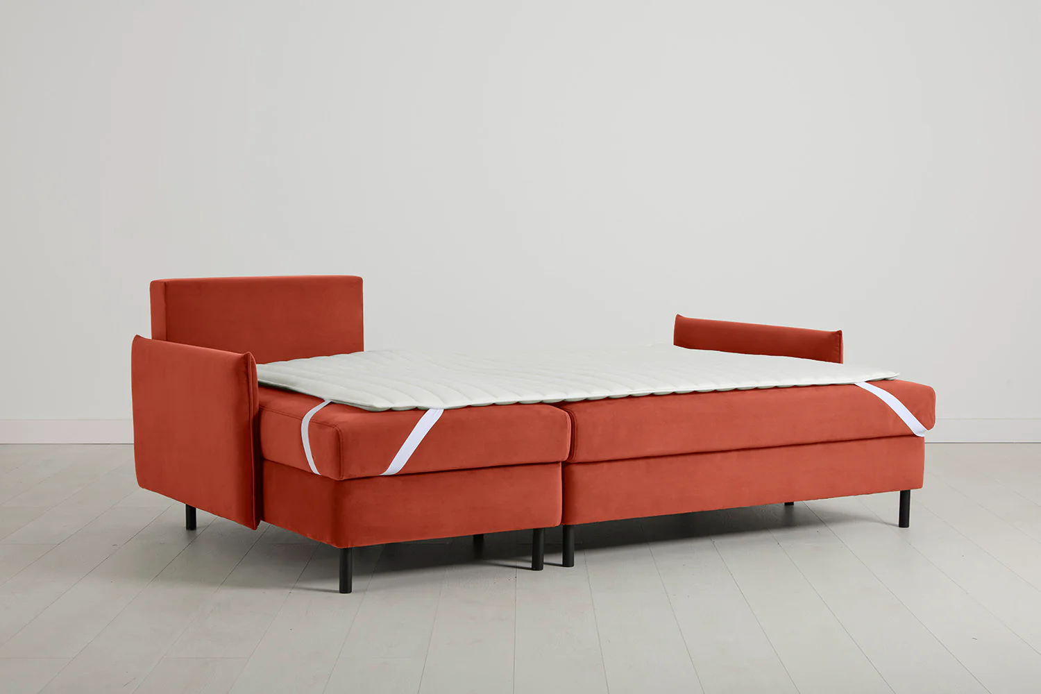 Model 12 Sofa Bed with Storage 3 Seater Left Chaise, Paprika - Image 10