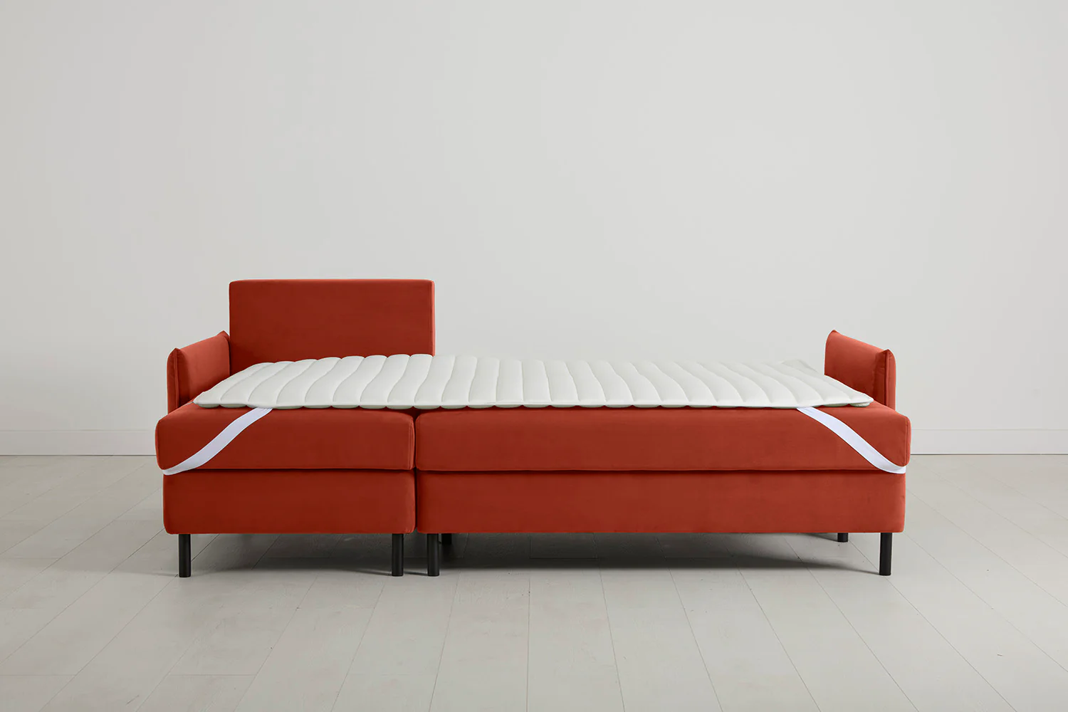 Model 12 Sofa Bed with Storage 3 Seater Left Chaise, Paprika - Image 7
