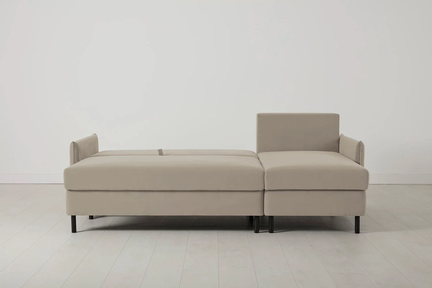 Model 12 Sofa Bed with Storage 3 Seater Right Chaise, Bone - Image 10