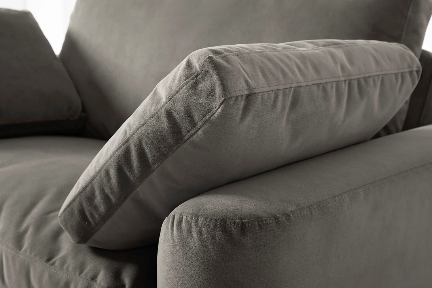 Model 13 3-Seater Right Chaise Sofa, Elephant - Image 5