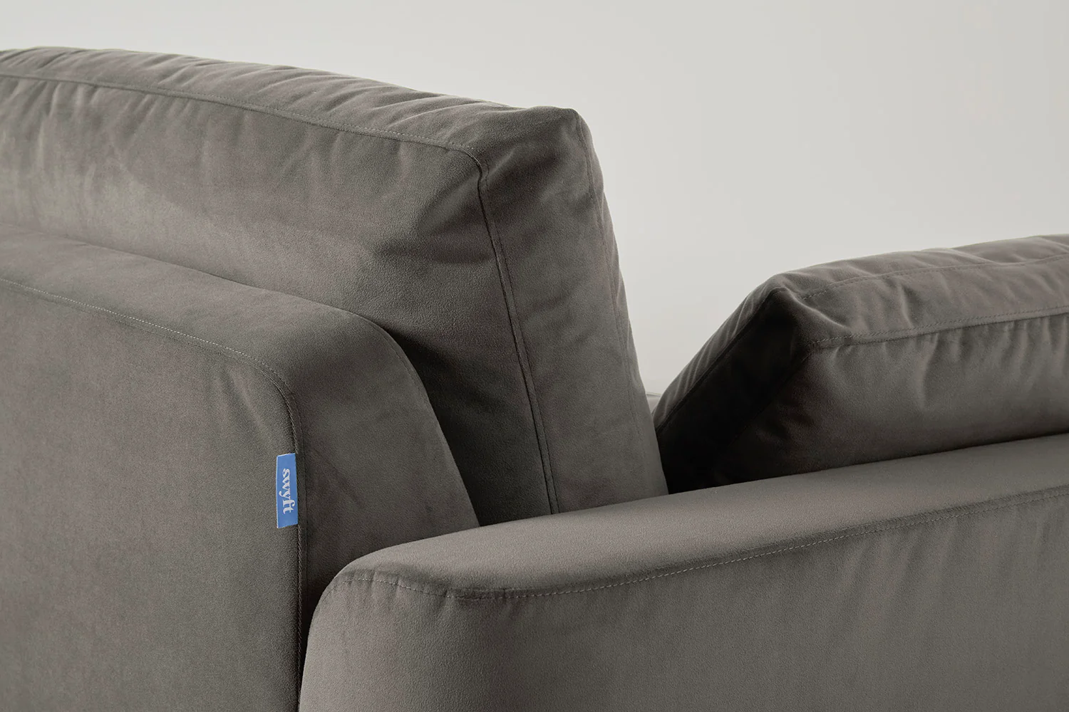 Model 13 3-Seater Right Chaise Sofa, Elephant - Image 6
